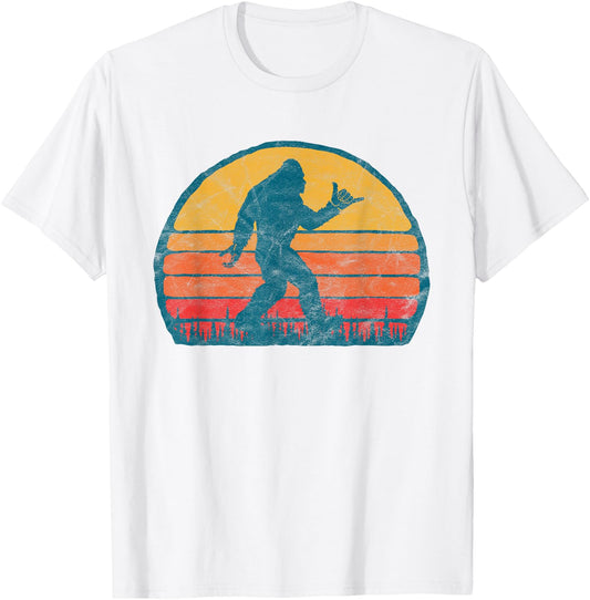Funny Shaka Aloha Bigfoot Surfer Shirt - Believe Dude! T-Shirt - T-Shirt | White