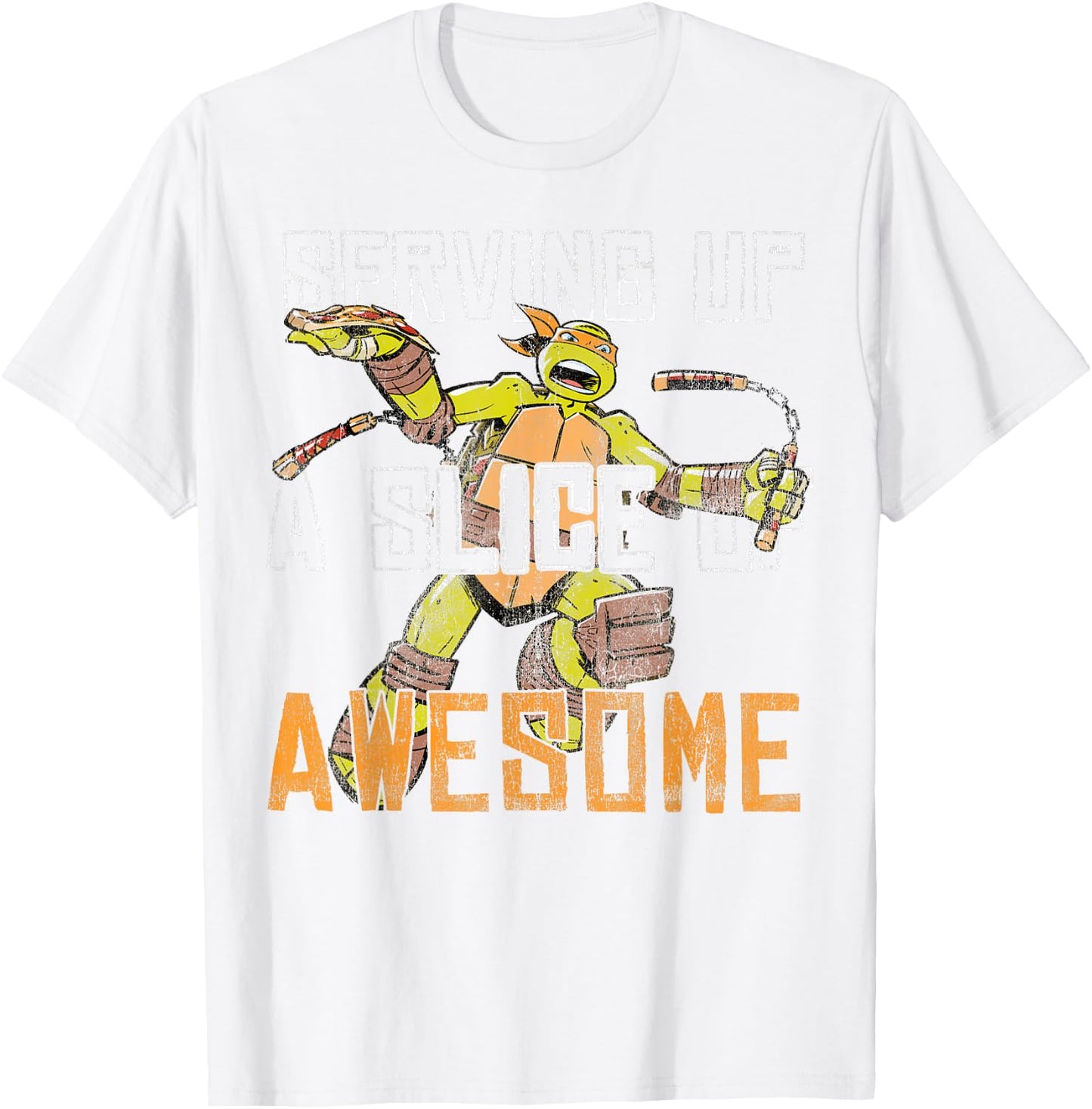 Teenage Mutant Ninja Turtles Michelangelo Awesome T-Shirt - T-Shirt | White