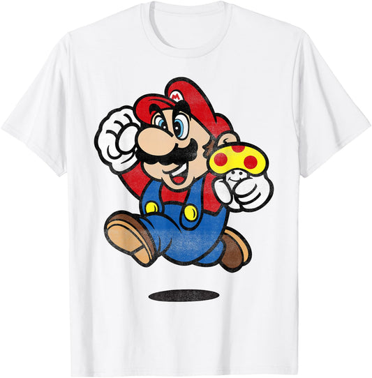 Nintendo Super Mario Running Graphic T-Shirt - T-Shirt | White