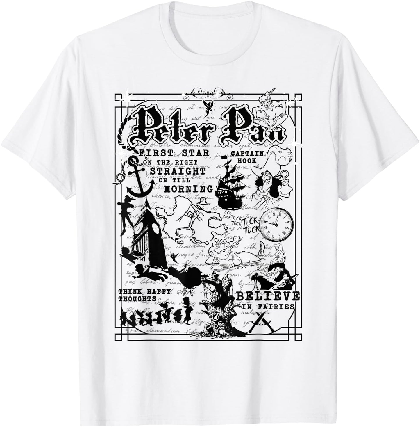 Disney Peter Pan A Traveler's Guide to Never Land T-Shirt - T-Shirt | White