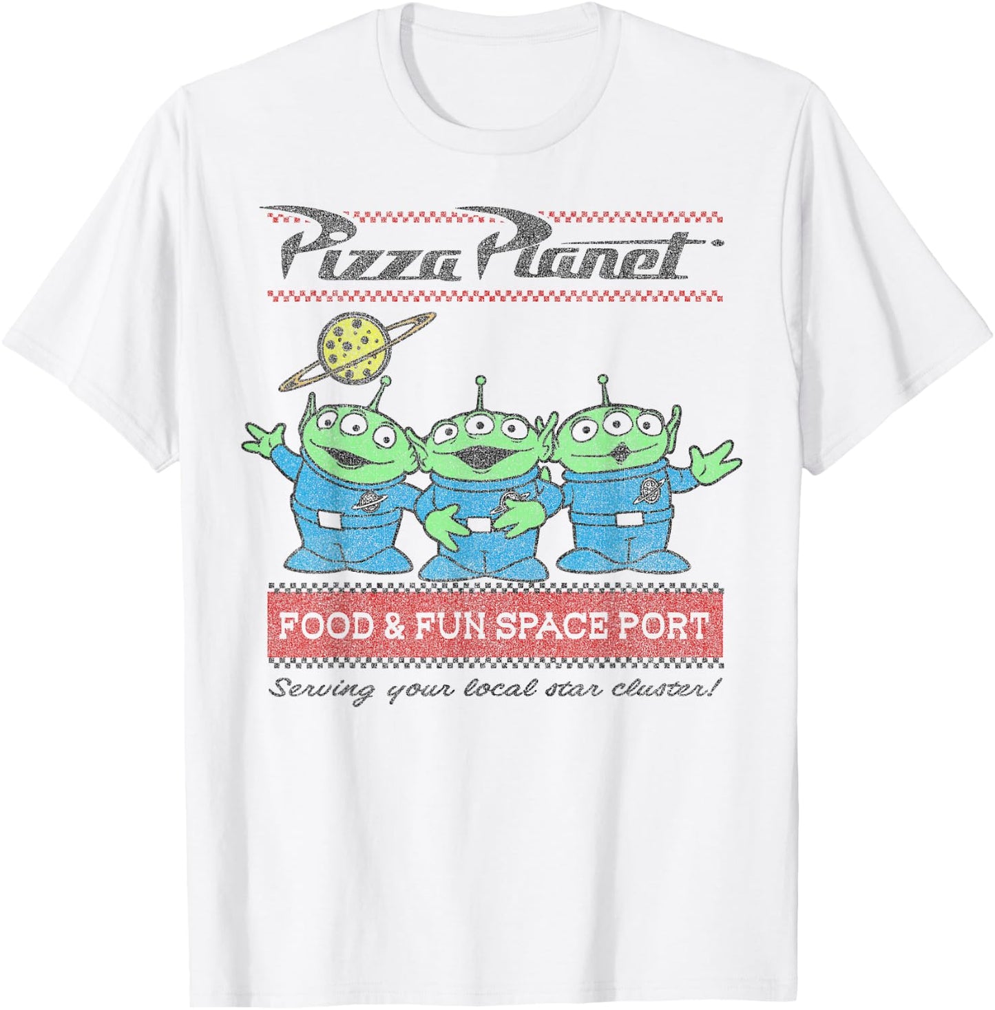 Disney Pixar Toy Story Pizza Planet Aliens T-Shirt - T-Shirt | White