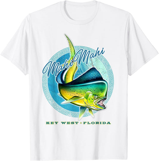 Mahi Mahi Key West Florida T shirt T-Shirt - T-Shirt | White