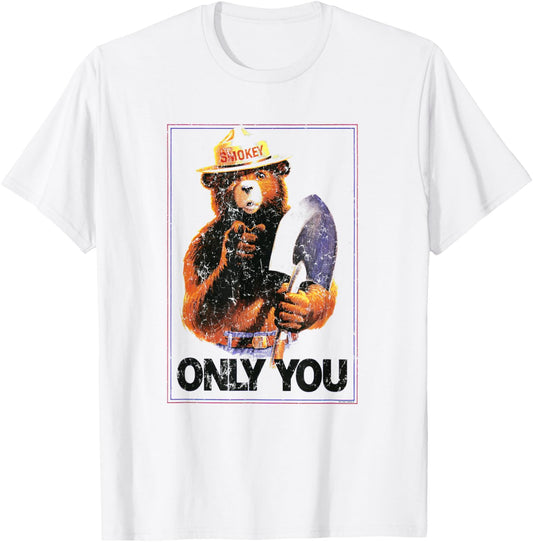 Ripple Junction x Smokey Bear Only You - Vintage Poster T-Shirt - T-Shirt | White