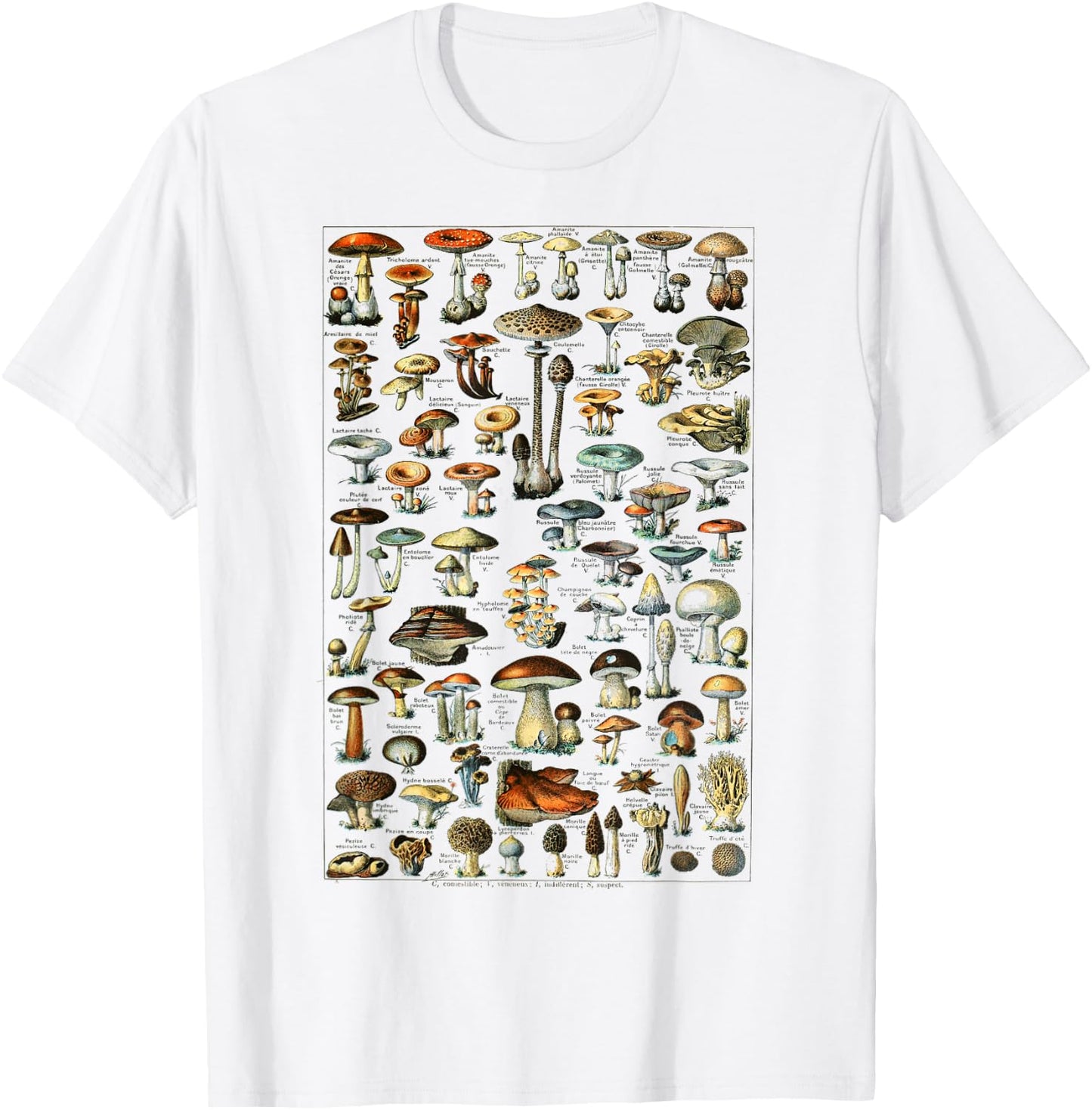 Illustration Mushroom Morel Hunter T-Shirt - T-Shirt | White