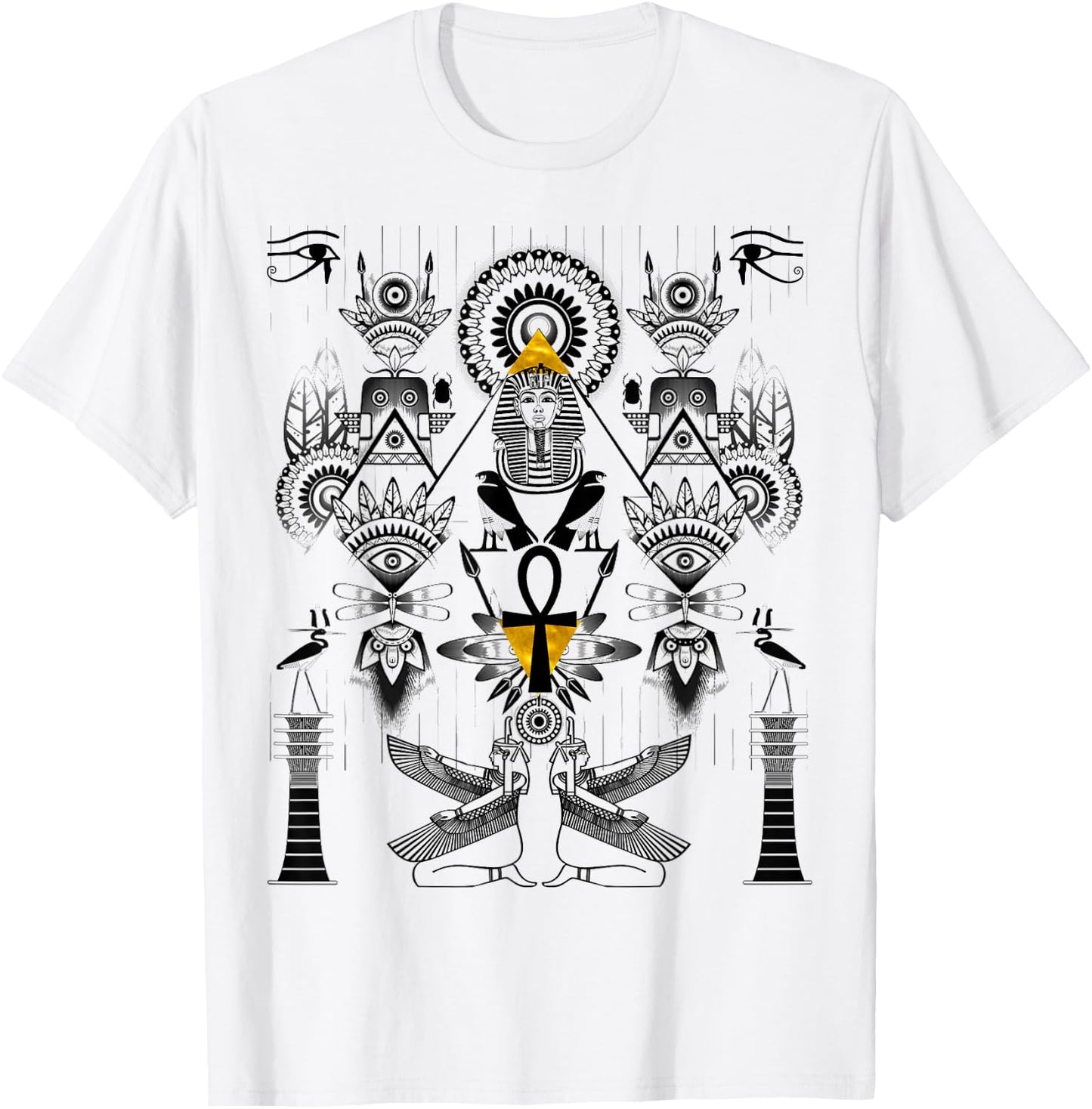 Psychedelic Inspiration Egyptian T-Shirt - T-Shirt | White