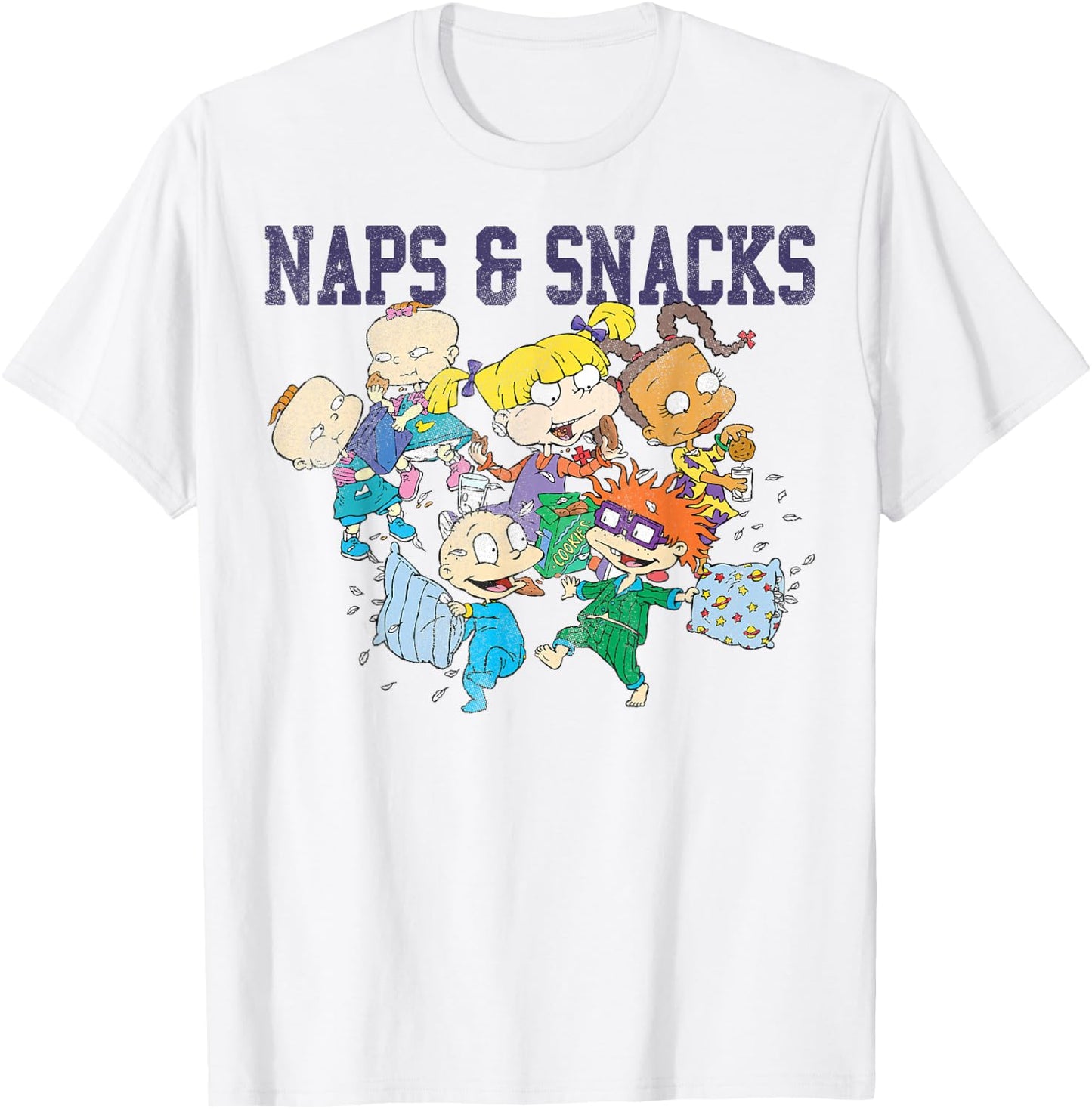 Rugrats Naps and Snacks Group Shot Graphic T-Shirt - T-Shirt | White