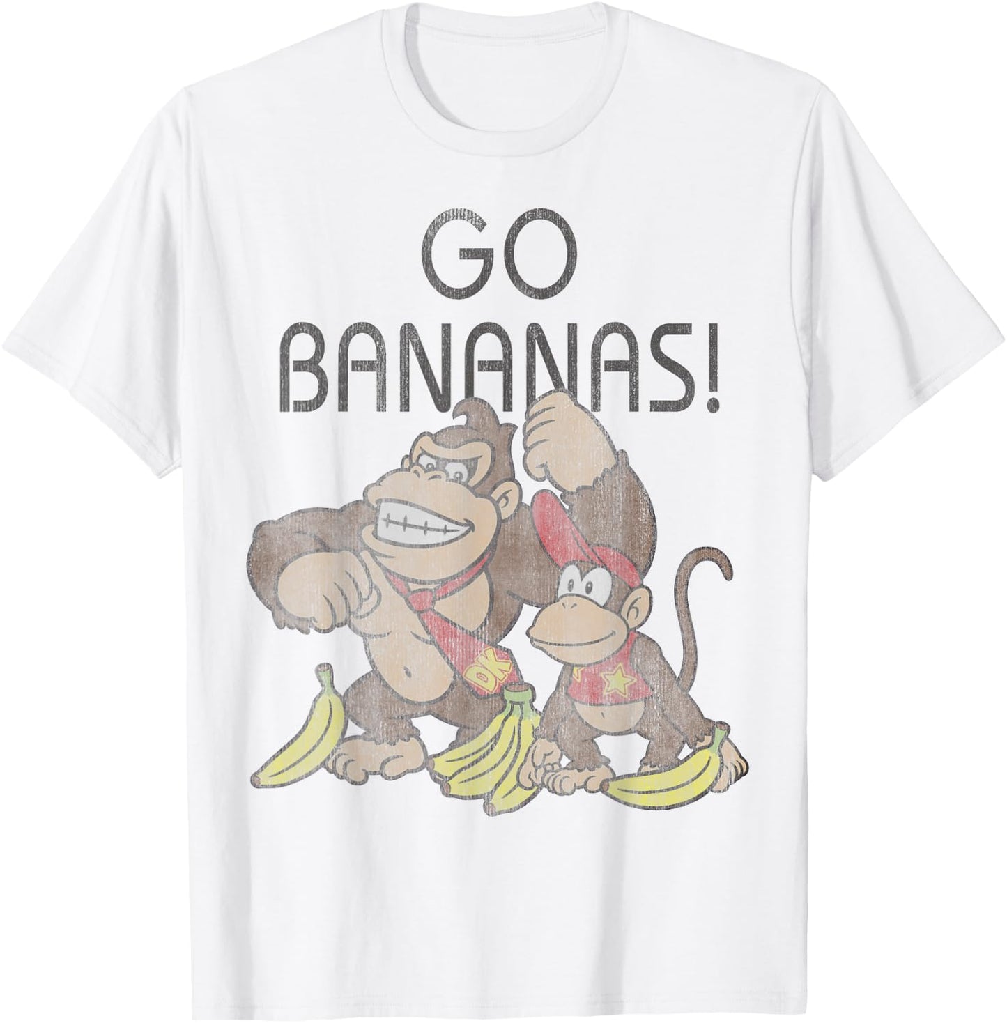 Nintendo Donkey Kong Go Bananas Vintage Graphic T-Shirt - T-Shirt | White
