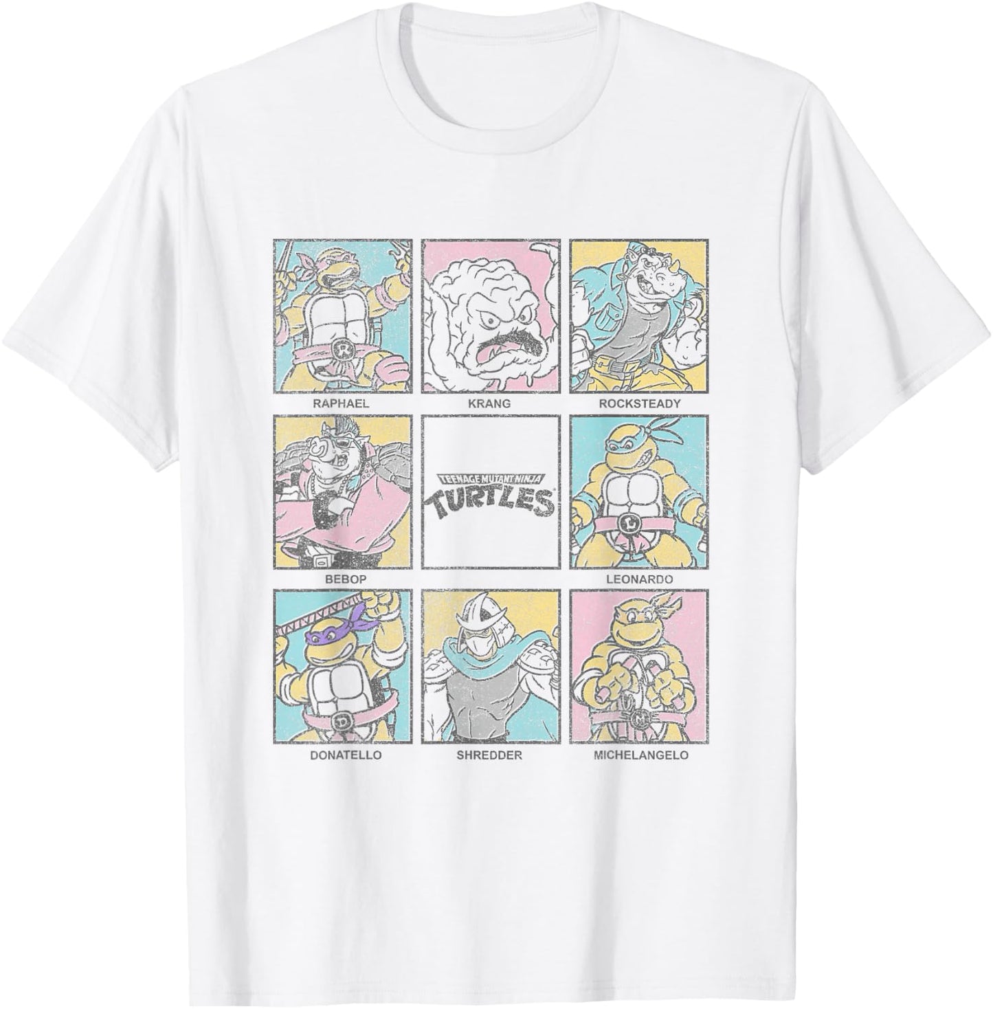 Teenage Mutant Ninja Turtles Vintage Style Box Up T-Shirt - T-Shirt | White