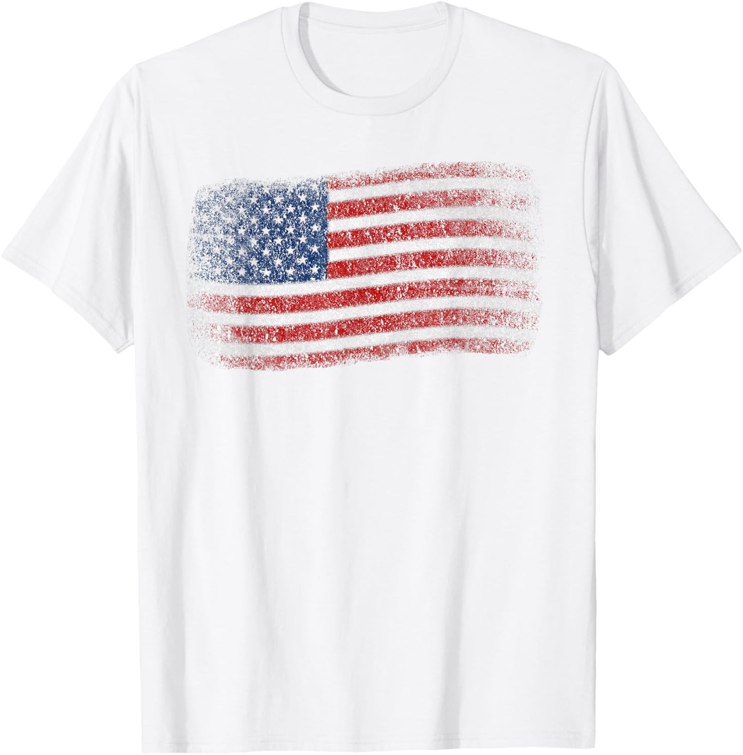 American Flag Men Women Memorial Day 4th of July USA Flag T-Shirt - T-Shirt | White