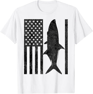Tarpon Fishing - American Flag Tarpon Fisherman T-Shirt - T-Shirt | White