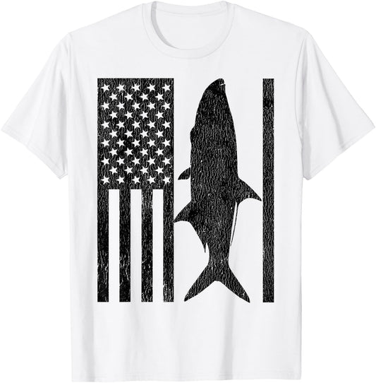 Tarpon Fishing - American Flag Tarpon Fisherman T-Shirt - T-Shirt | White
