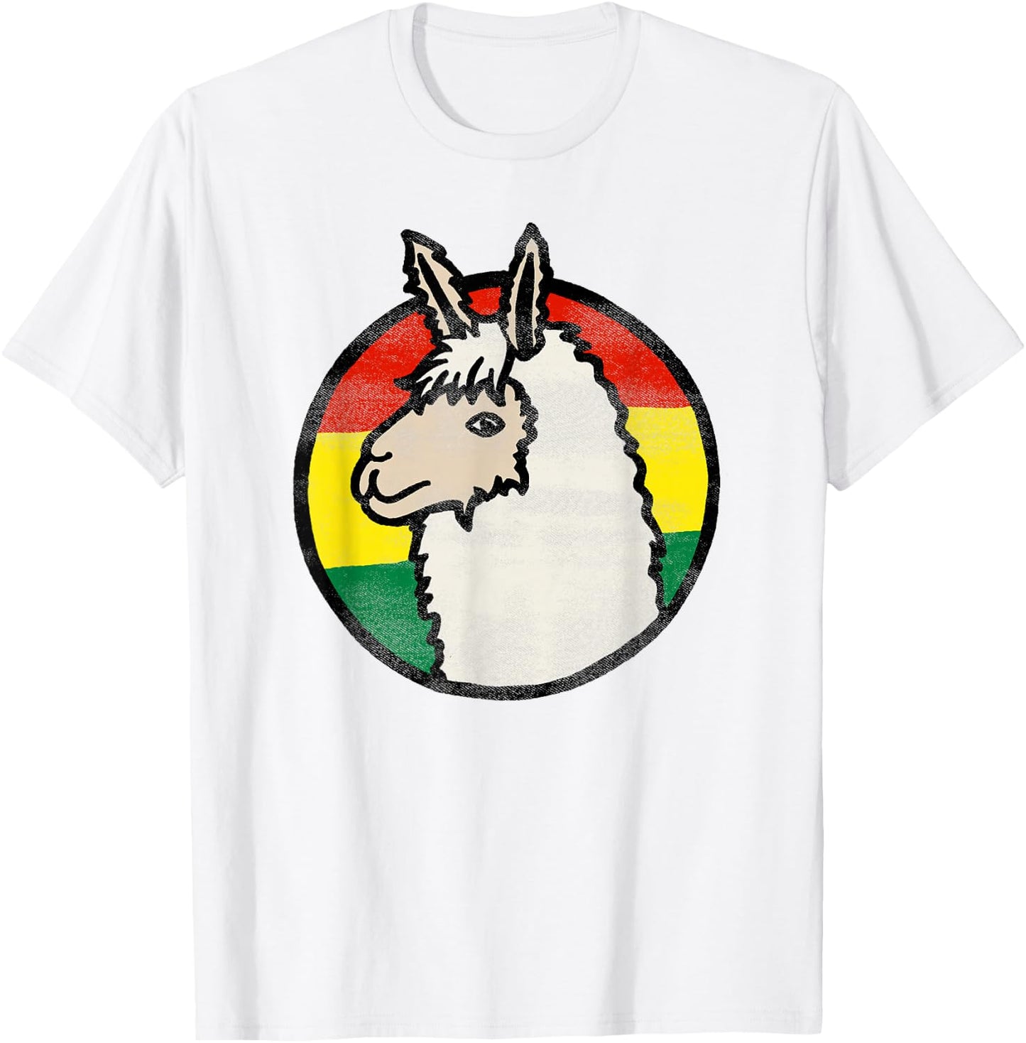BOLIVIA Bolivian Flag Travel Souvenir Alpaca T-Shirt - T-Shirt | White