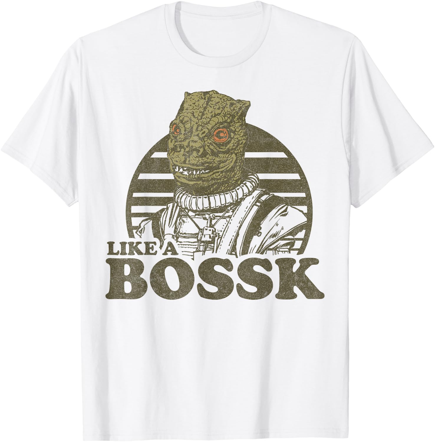 Star Wars Like a Bossk Bounty Hunter Retro Logo T-Shirt - T-Shirt | White