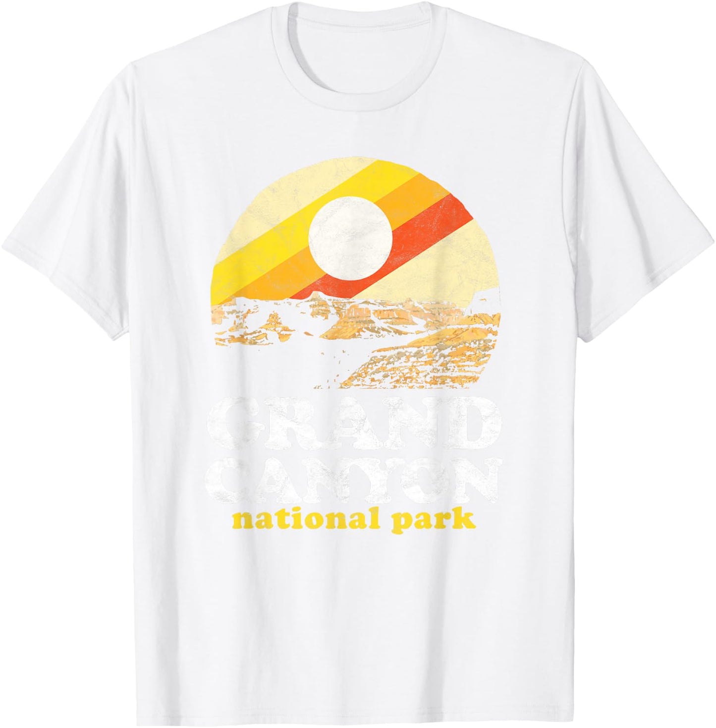 Vintage Grand Canyon Retro Eighties Sunset Graphic T-Shirt - T-Shirt | White