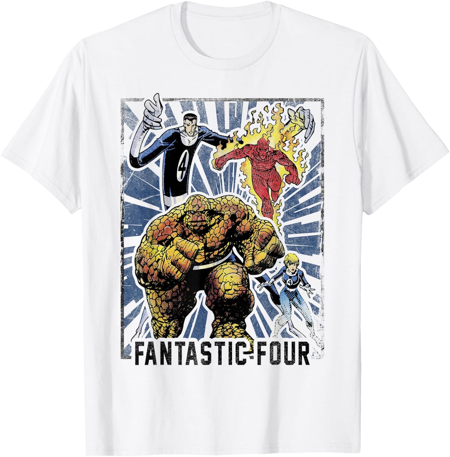 Marvel Fantastic Four Vintage Team Poster T-Shirt - T-Shirt | White