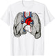 Human Heart Lungs Vintage Medical Anatomy Human Lungs Heart T-Shirt - T-Shirt | White