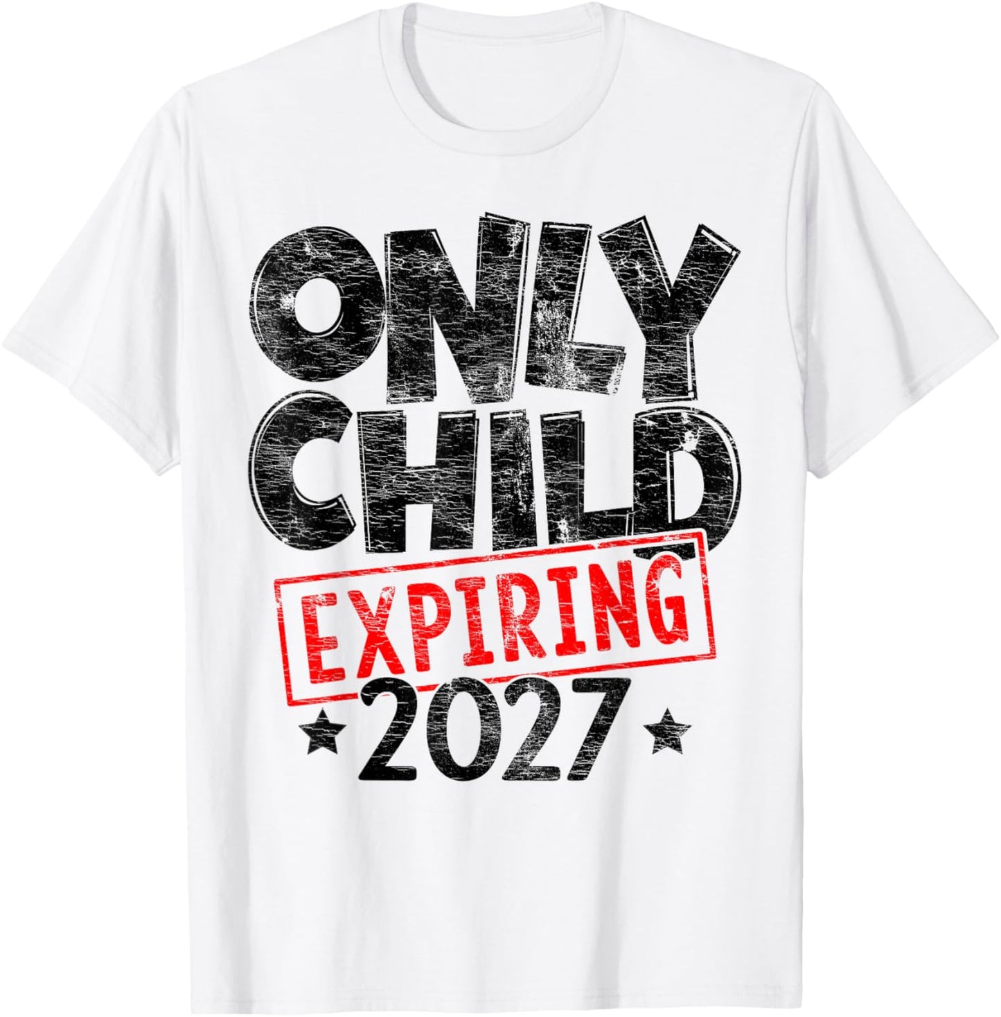 Only Child Expiring 2027 Promoted to Big Brother 2027 Retro T-Shirt - T-Shirt | White