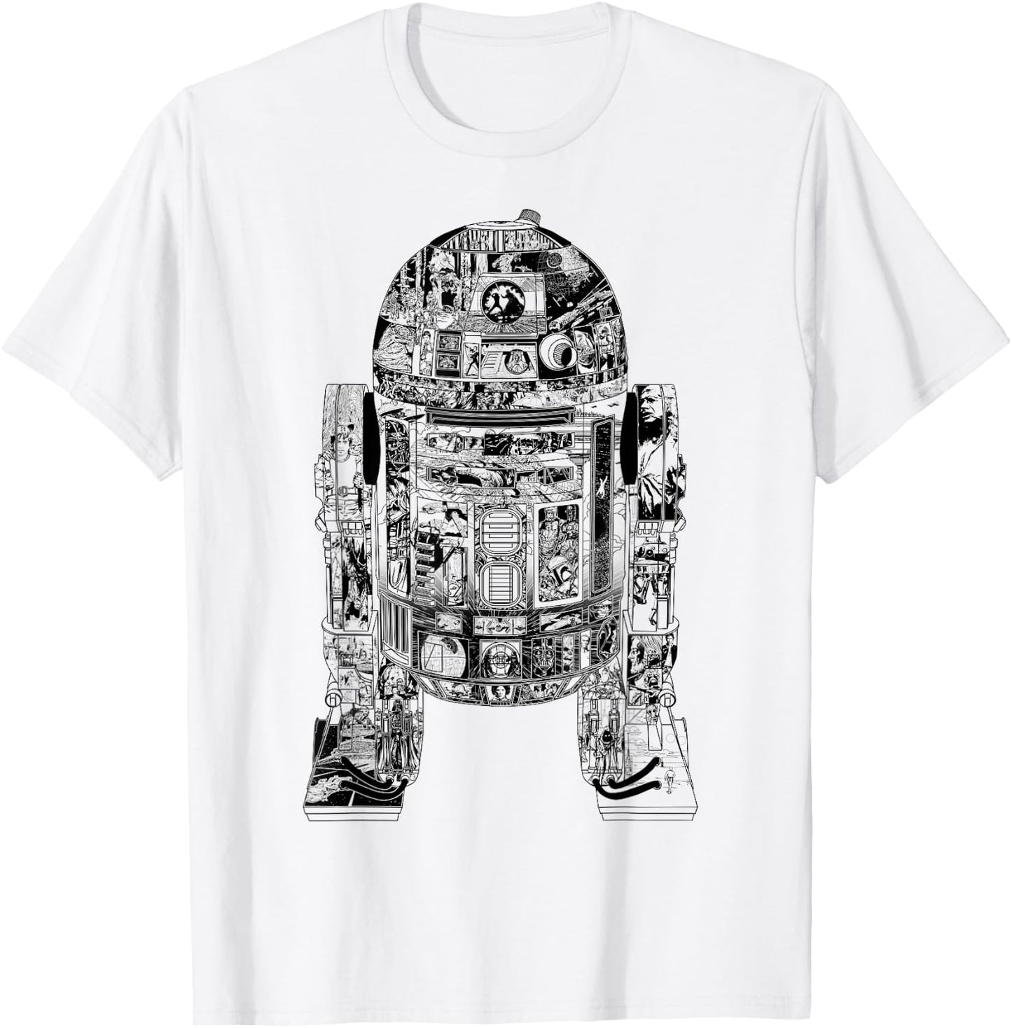 Star Wars Epic R2-D2 Panel Schematics Design T-Shirt - T-Shirt | White