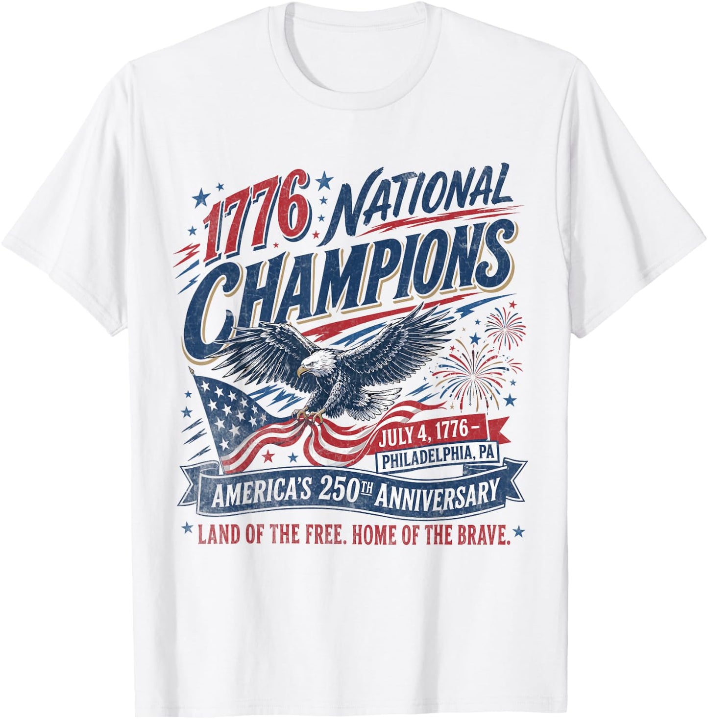 1776 National Champions T-Shirt - T-Shirt | White