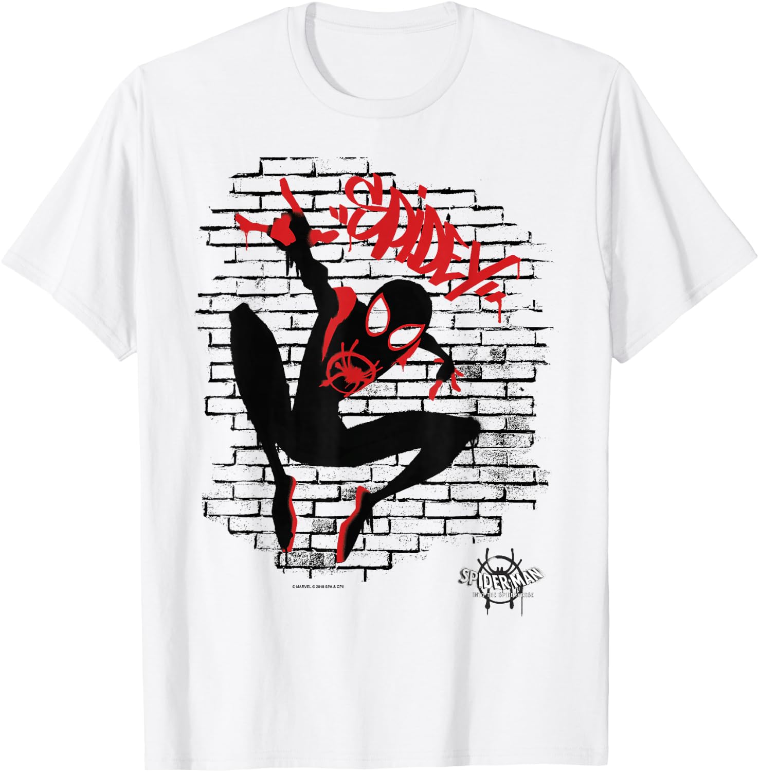 Marvel Spider-Man Spiderverse Graffiti T-Shirt - T-Shirt | White