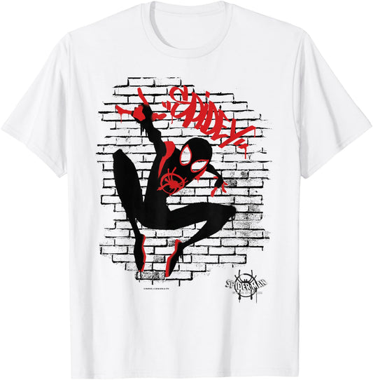 Marvel Spider-Man Spiderverse Graffiti T-Shirt - T-Shirt | White
