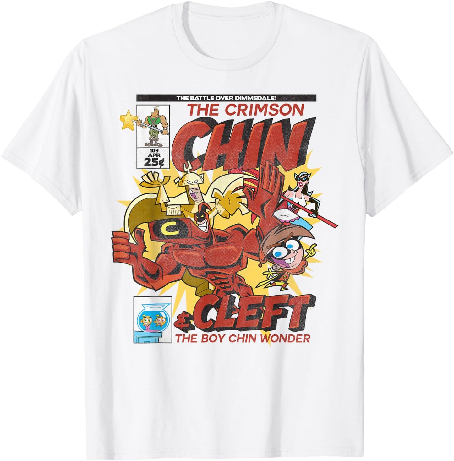 Nickelodeon Hey Arnold Crimson Chin T-Shirt - T-Shirt | White