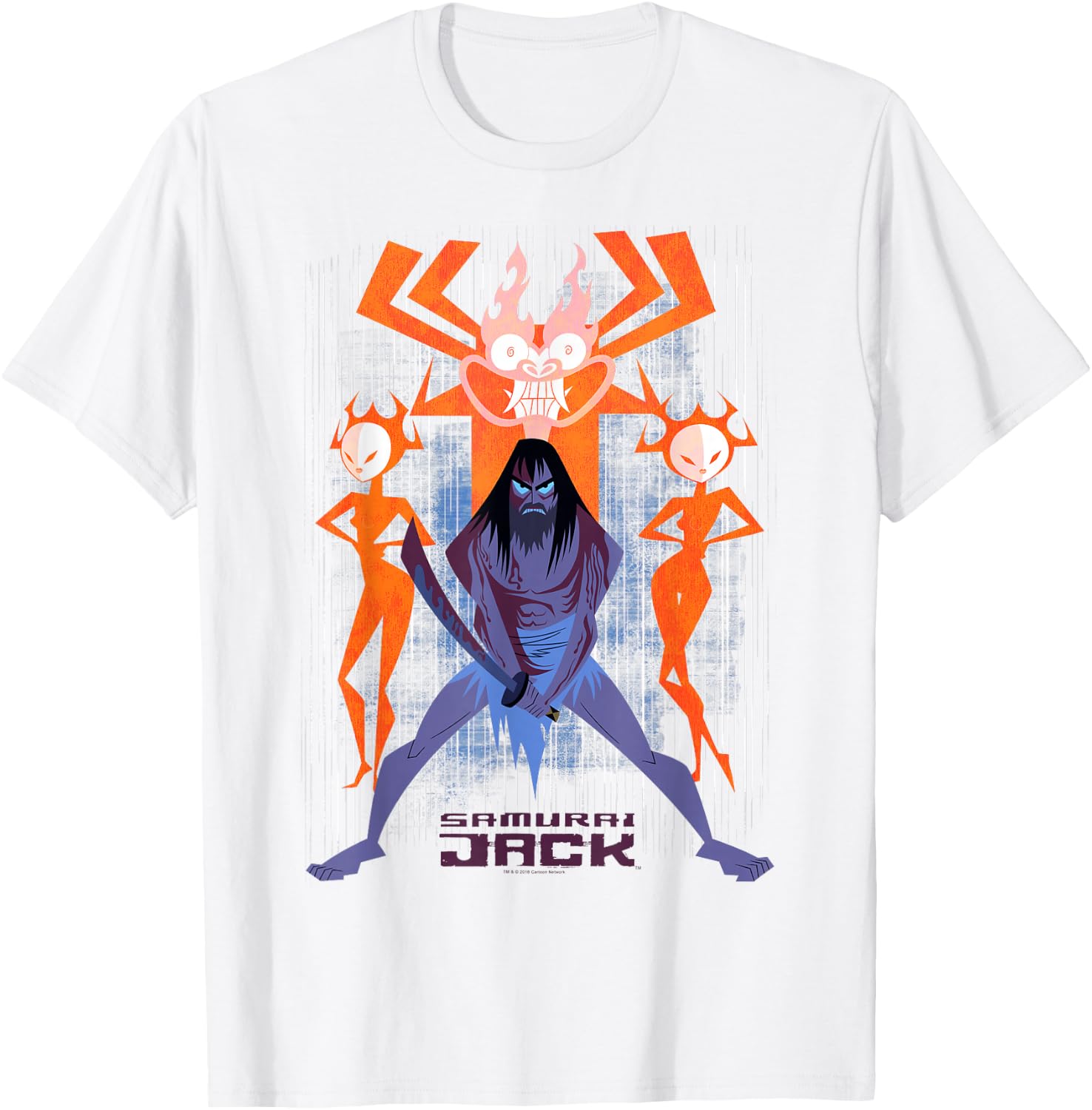 Samurai Jack Jack vs Evil T-Shirt - T-Shirt | White