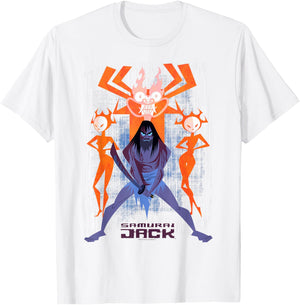 Samurai Jack Jack vs Evil T-Shirt - T-Shirt | White