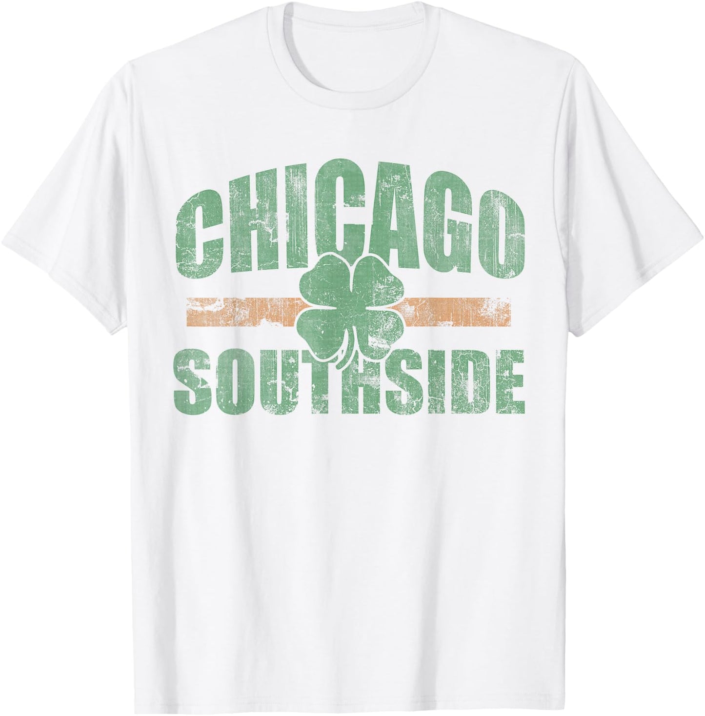 Vintage Chicago Southside Irish St Patrick's Day Men Women T-Shirt - T-Shirt | White