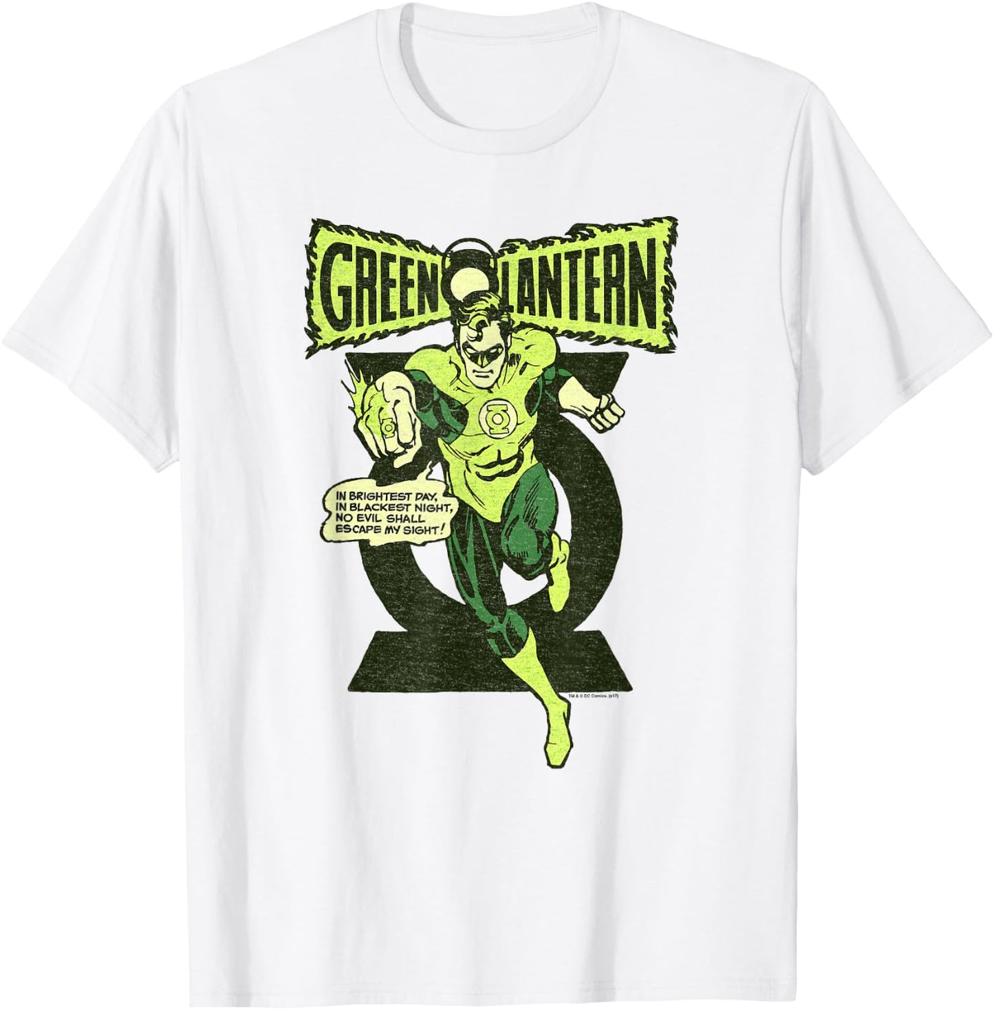 Green Lantern Retro Oath T-Shirt - T-Shirt | White