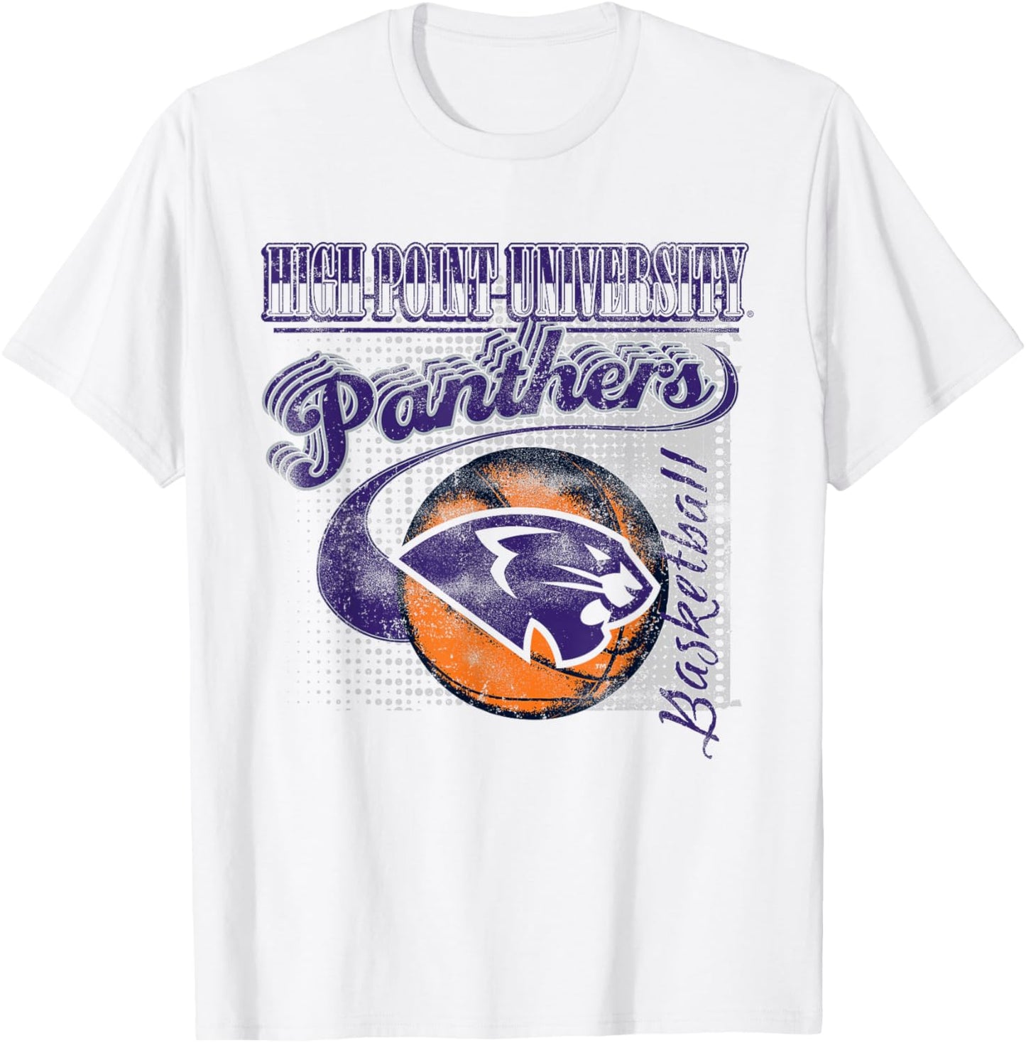 High Point Panthers Basketball Retro White T-Shirt - T-Shirt | White