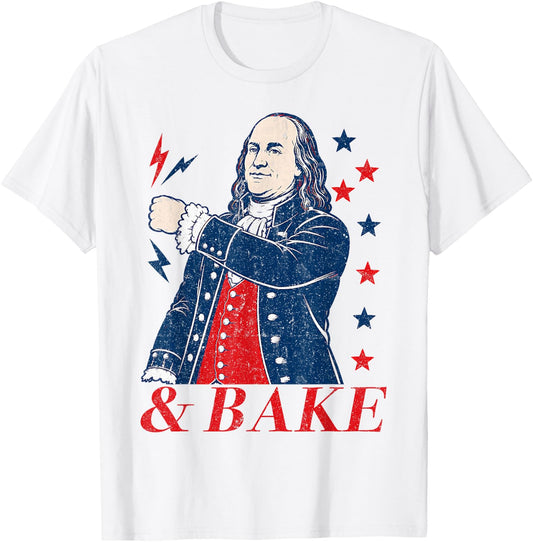 Funny Shake and Bake 4th of July Couple Matching T-Shirt - T-Shirt | White