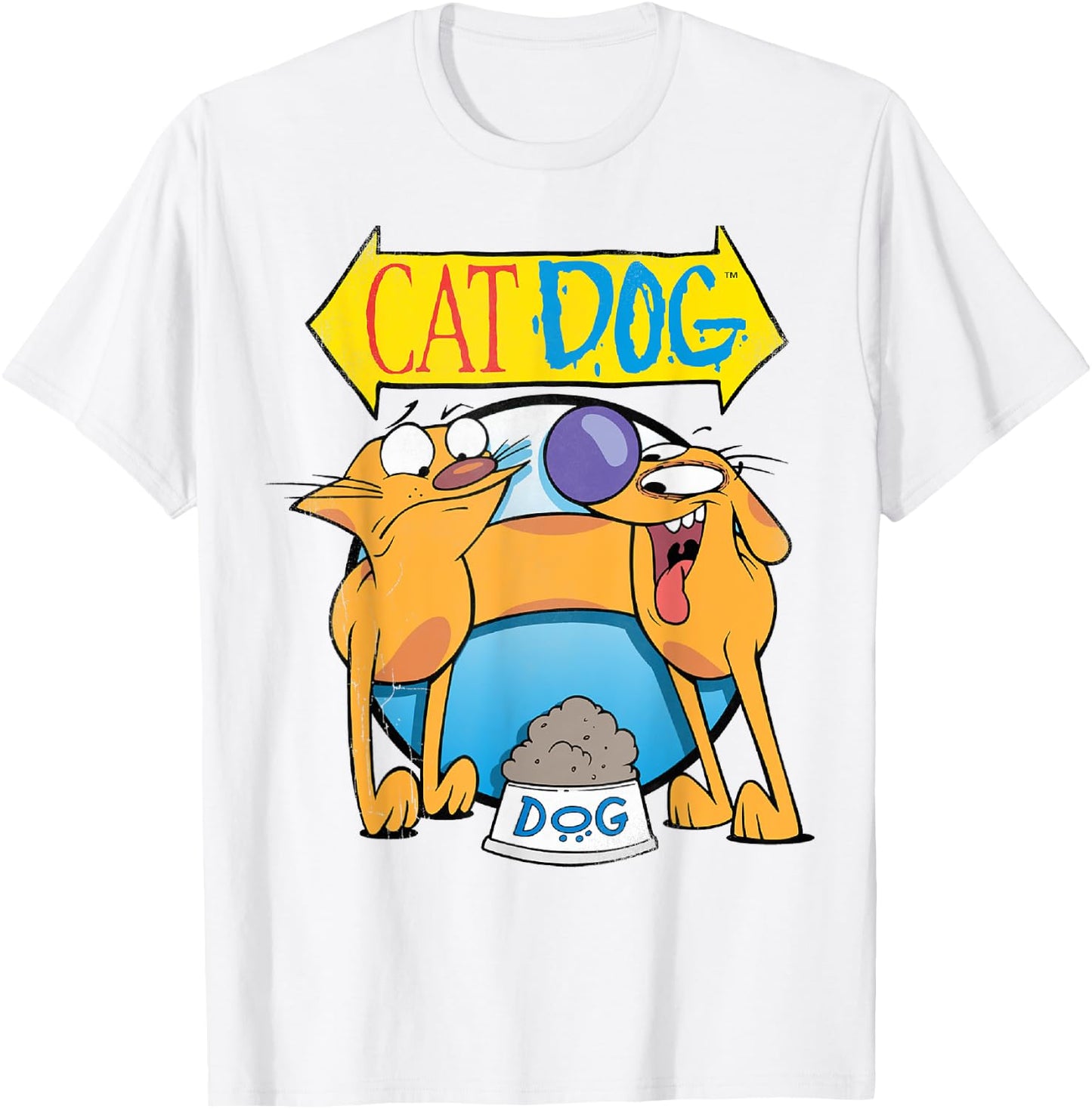 CatDog Classic Dog Food Title Poster T-Shirt - T-Shirt | White
