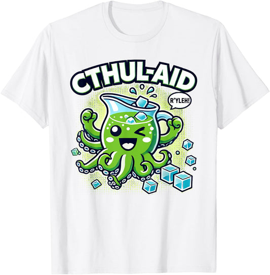 CTHULHU FAN CLUB SHOP Cthulhu-Aid Funny Cthulhu T-Shirt - T-Shirt | White
