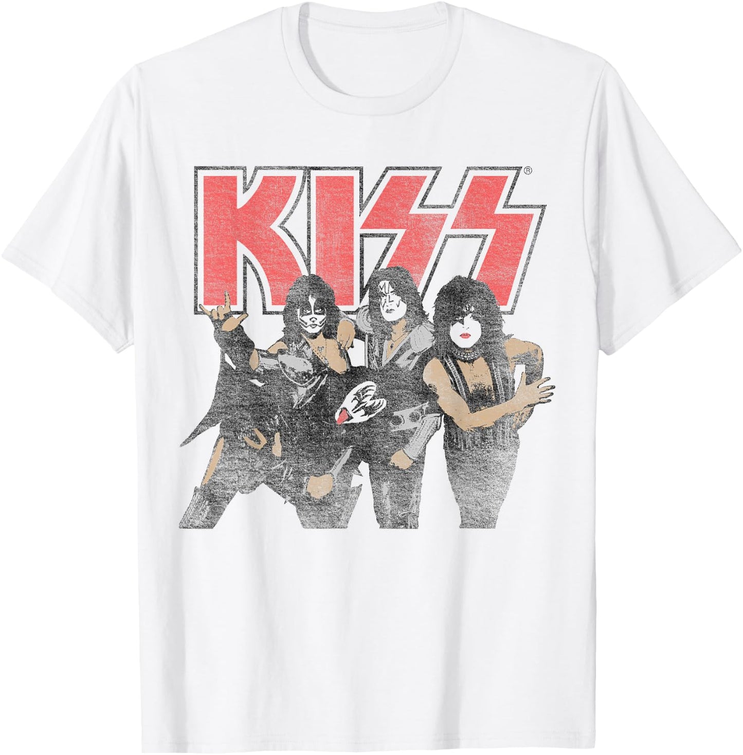 KISS - Shout it Out Loud Portrait T-Shirt - T-Shirt | White