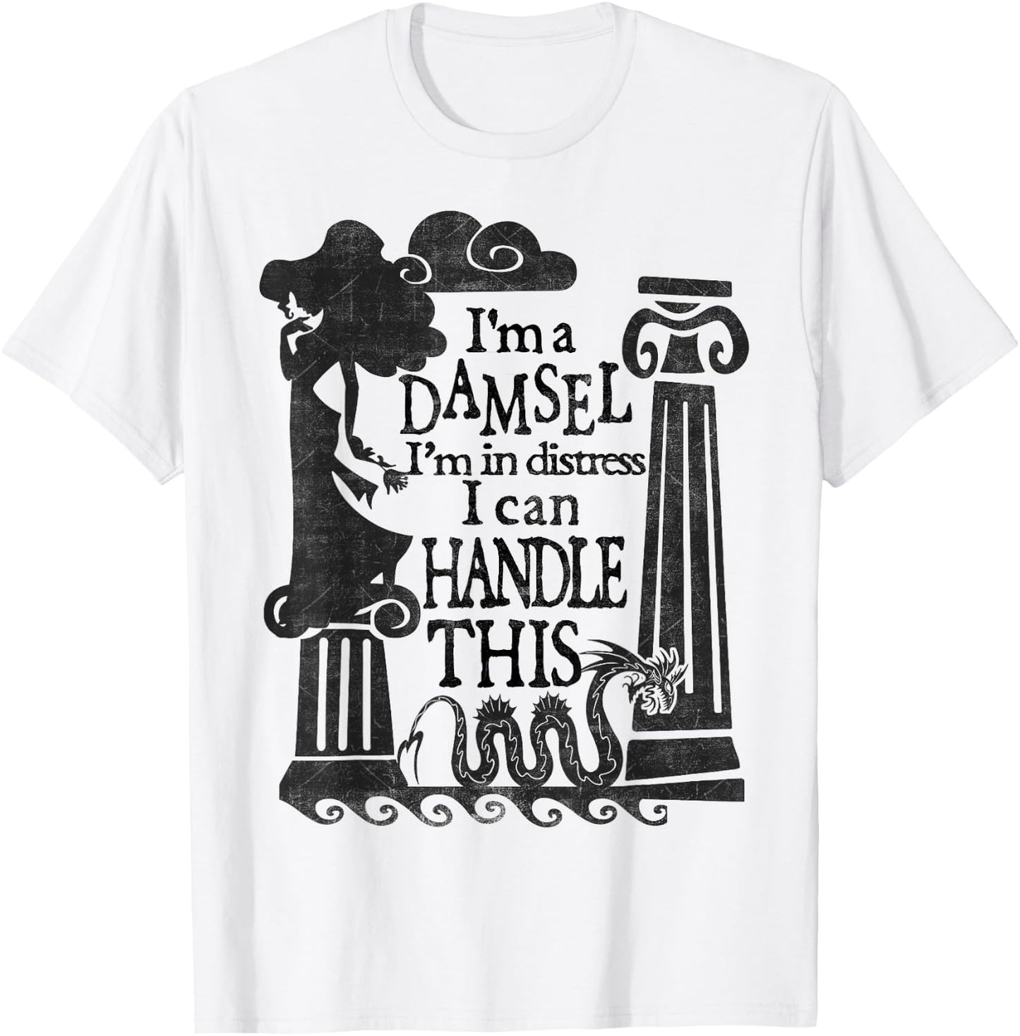 Disney Hercules Meg Damsel Retro Quote Poster T-Shirt - T-Shirt | White