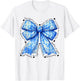 Coquette Bow In November We Wear Blue For Diabetes Awareness T-Shirt - T-Shirt | White