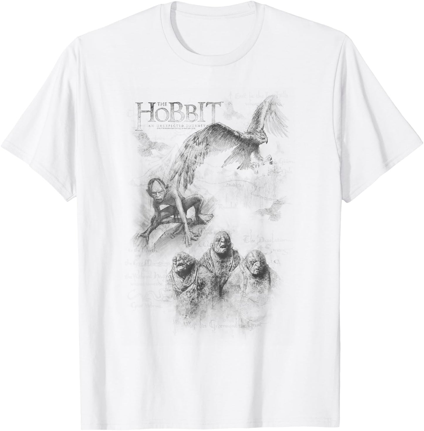 Hobbit Sketches T Shirt T-Shirt - T-Shirt | White