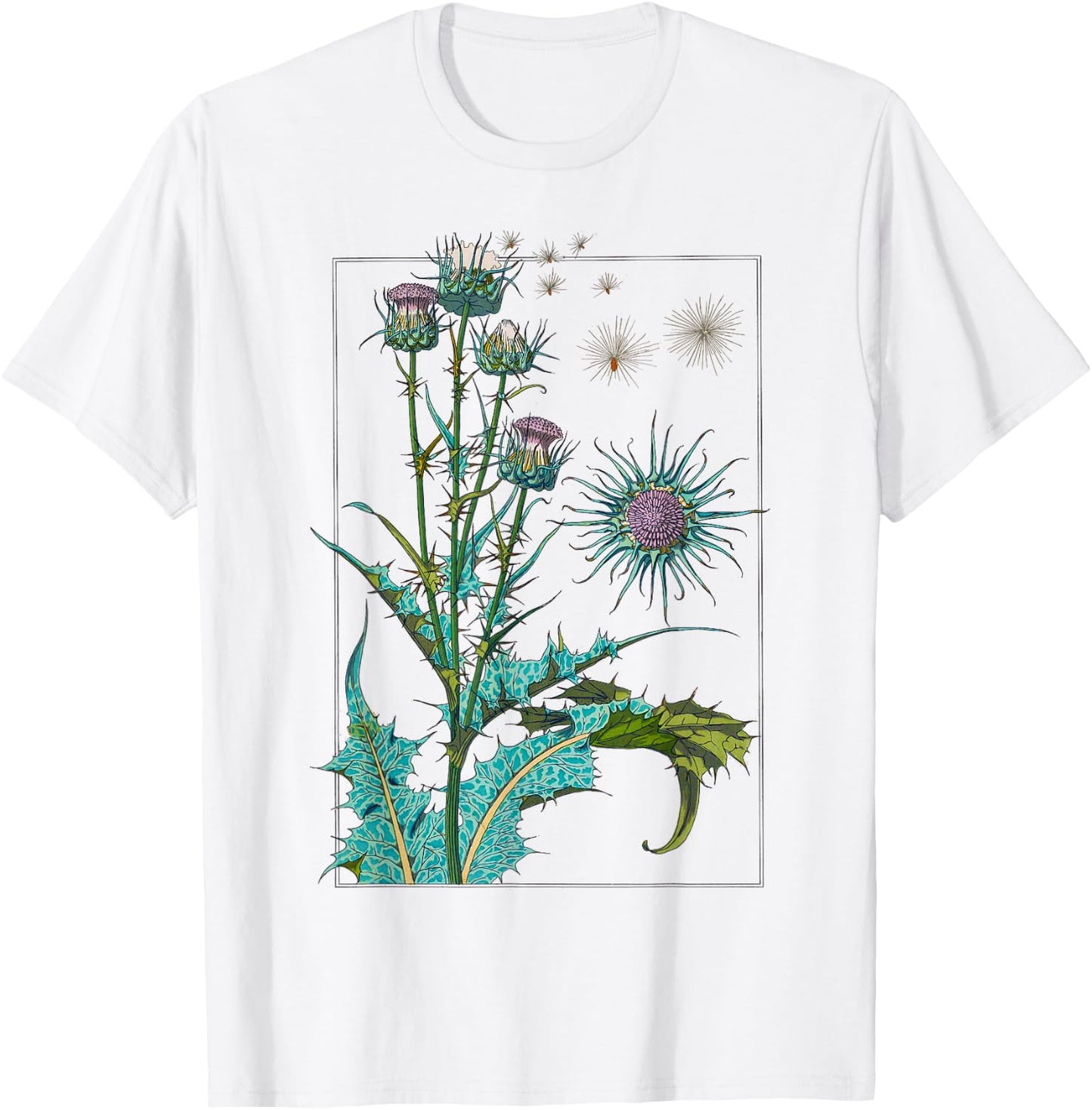 Thistle Flower Scotland Loves Scottish Thistle T-Shirt - T-Shirt | White