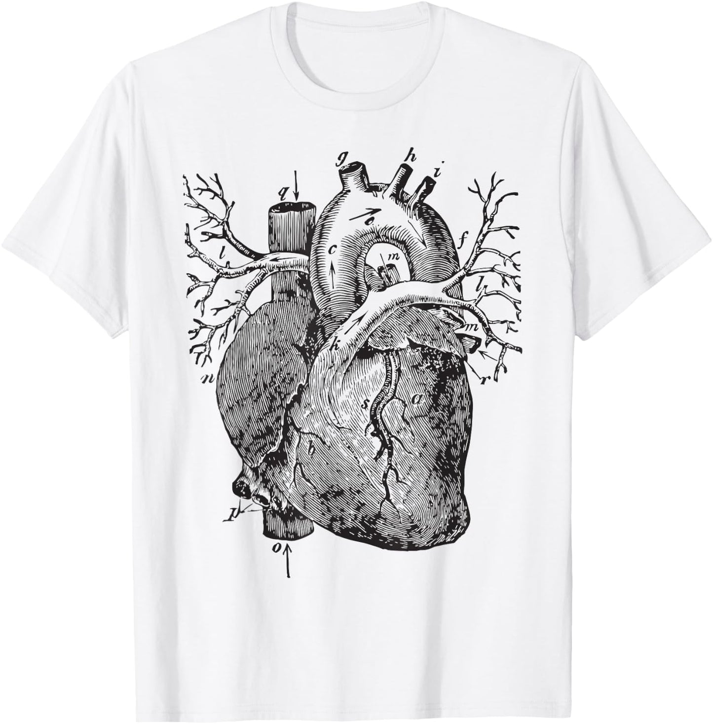 Heart Veins and Arteries Drawing T-Shirt - T-Shirt | White