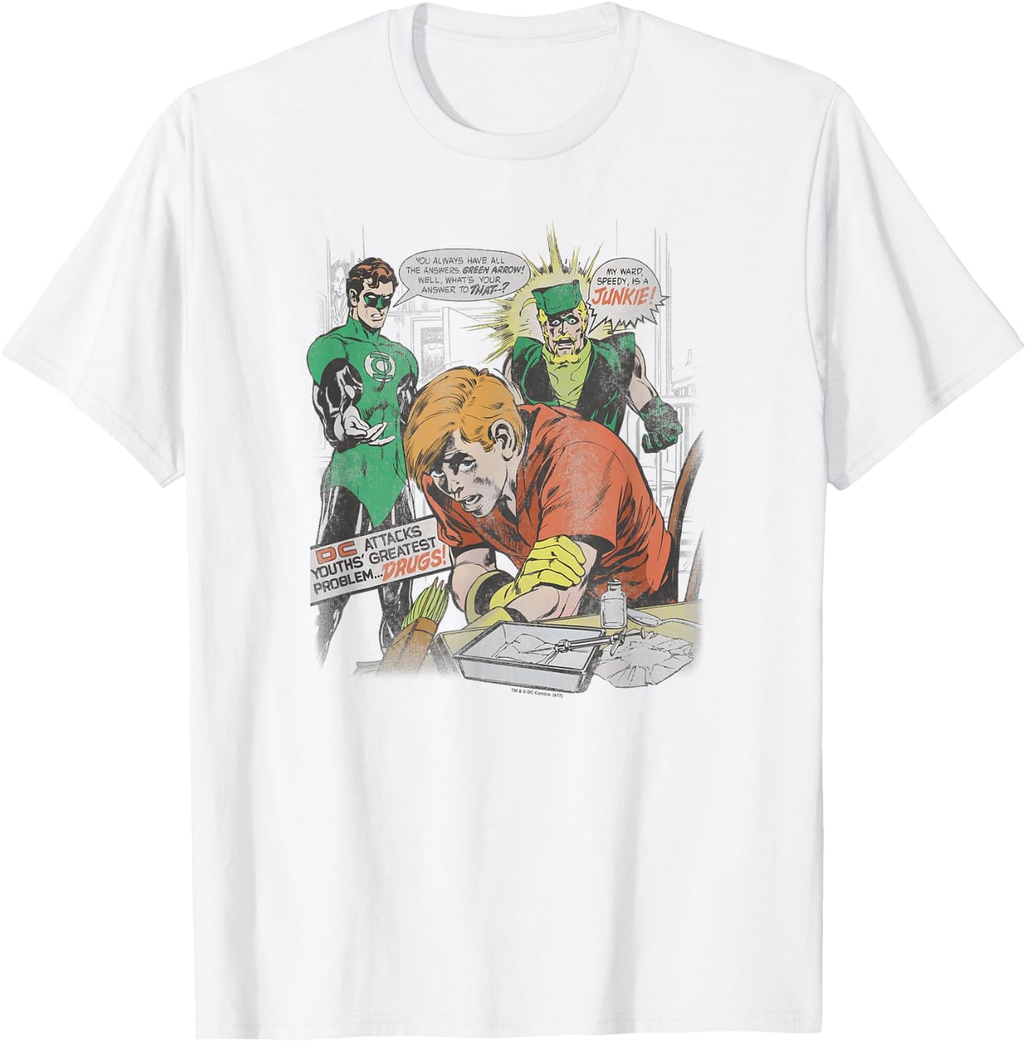Green Lantern Speedy Junkie T-Shirt - T-Shirt | White
