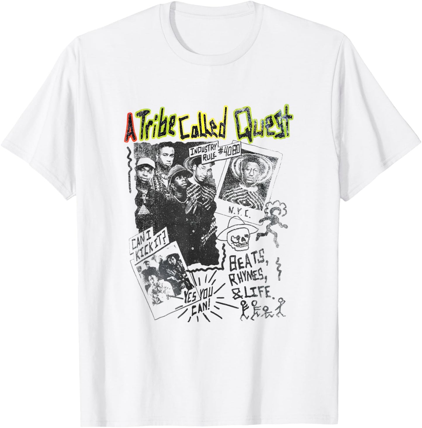 A Tribe Called Quest Band Collage T-Shirt - T-Shirt | White