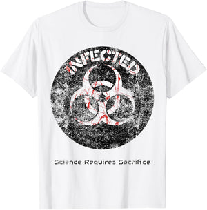 Infected Doomsday Biohazard Science Teacher Halloween Men Women Kids T-Shirt - T-Shirt | White