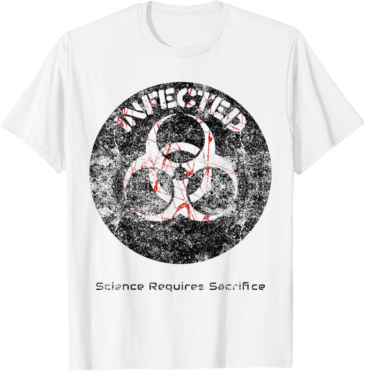 Infected Doomsday Biohazard Science Teacher Halloween Men Women Kids T-Shirt - T-Shirt | White