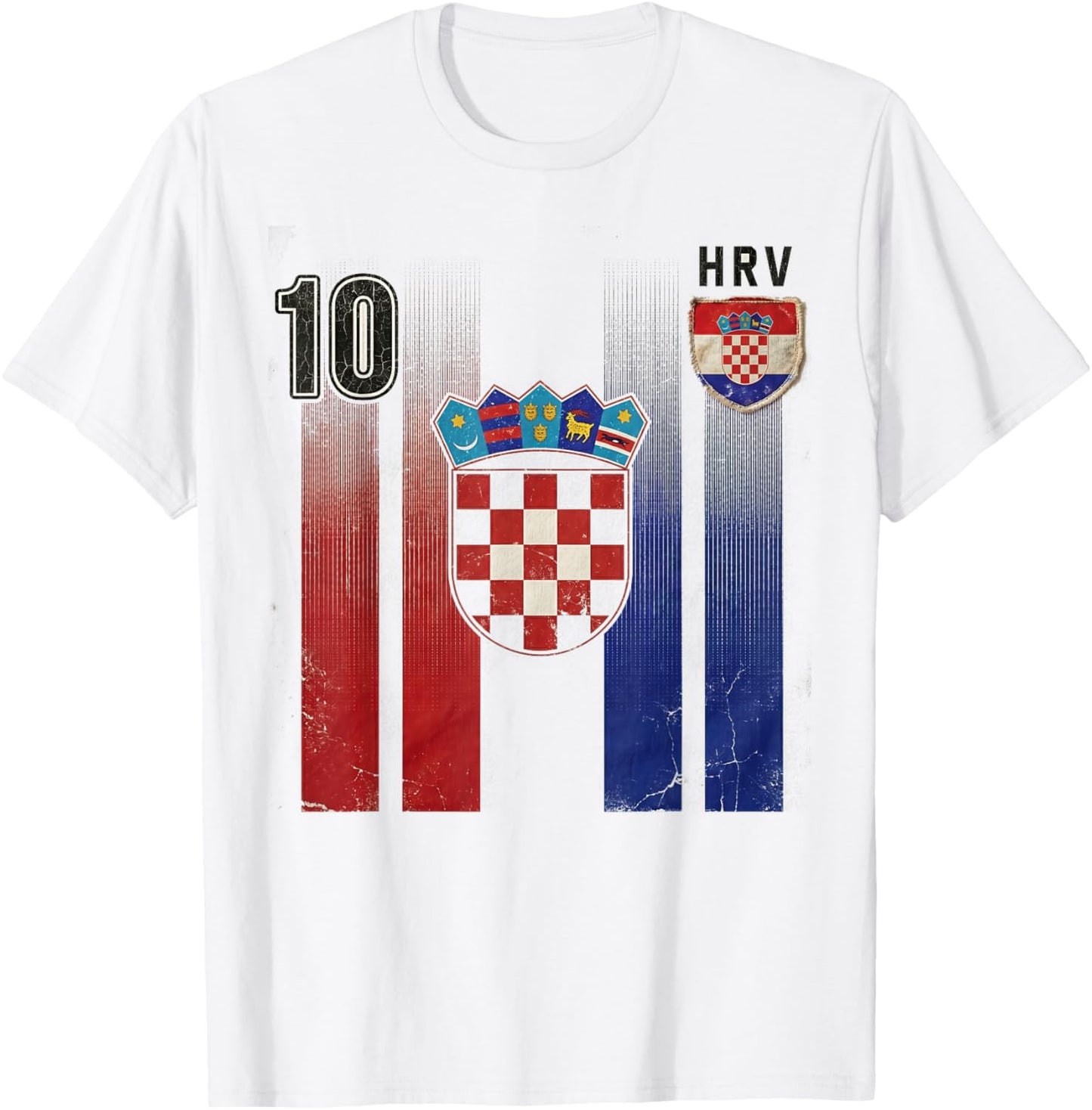 Croatia Hrvatska Flag Zagreb Croatian Jersey Retro T-Shirt - T-Shirt | White