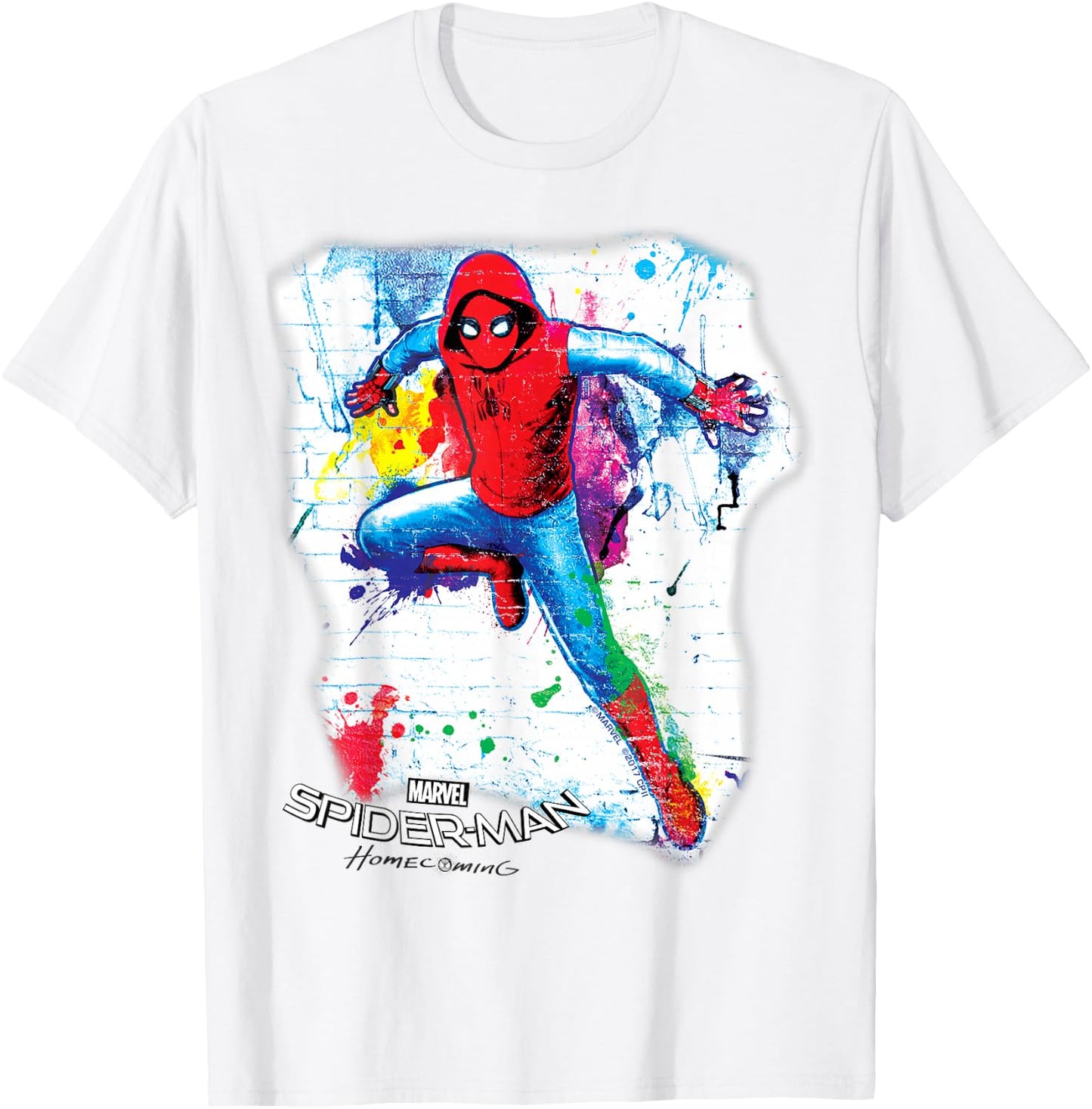 Marvel Spider-Man Homecoming Graffiti Stall Graphic T-Shirt - T-Shirt | White