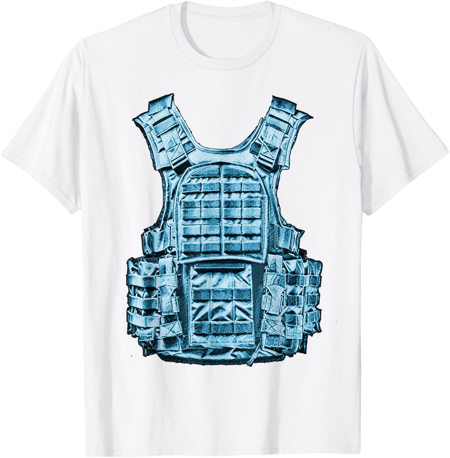 Blue Stay Ready WT Blue Graphic T-Shirt - T-Shirt | White