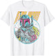 Star Wars Boba Fett Neon Blaster Vintage Graphic C2 T-Shirt - T-Shirt | White