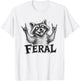 Funny Feral Raccoon Meme Trash Panda Men Women Toddlers Kids T-Shirt - T-Shirt | White