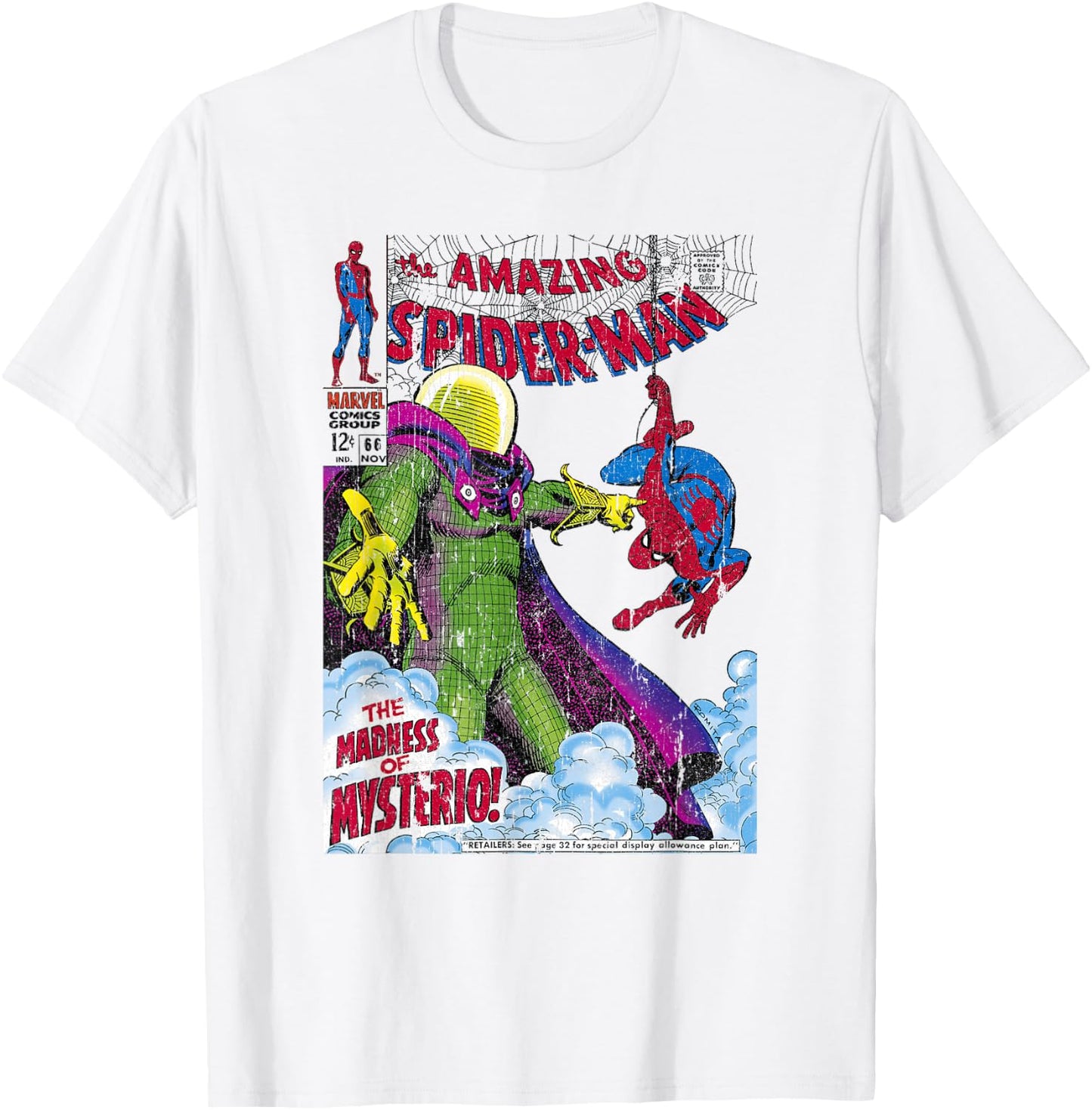 Marvel Comics Spider-Man Mysterio Cover Small T-Shirt - T-Shirt | White
